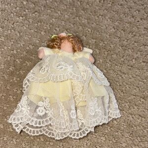 TOOTH FAIRY Doll in Yellow Lace Dress with Backpack Tooth Pocket